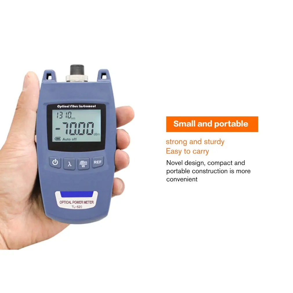 Mini Portable FTTH Optical Power Meter OPM Optic Fiber Cable Tester -70dBm~+10dBm SC/FC Universal Connector TL-520 | Инструменты