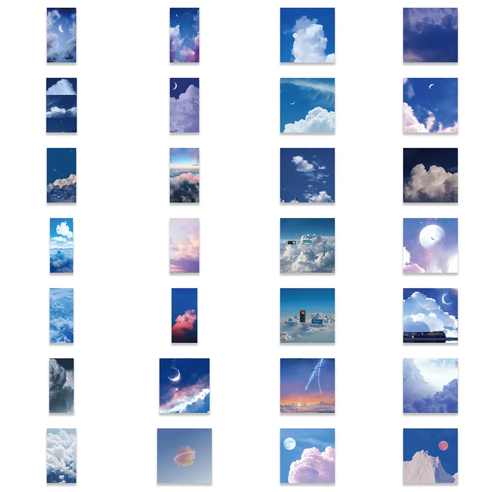 103050pcs cute ins style starry sky aesthetic stickers decals laptop luggage phone diary scrapbooking graffiti sticker kid toy free global shipping