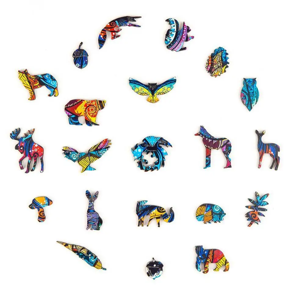 

Wooden Puzzles Are The Best Gift For Adults And Children To Make Animal-Shaped Wooden Puzzles Wooden Puzzle Educational Toys