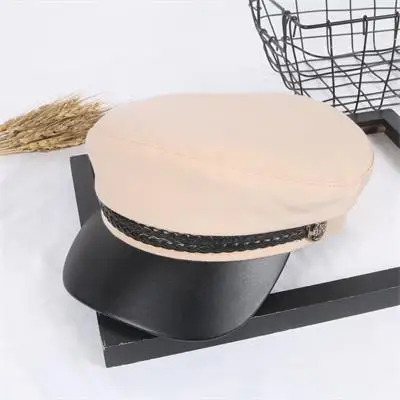 2019 Мужская и Женская Осенняя зимняя из искусственной кожи хлопковая военная шапка женская Девичья уличная