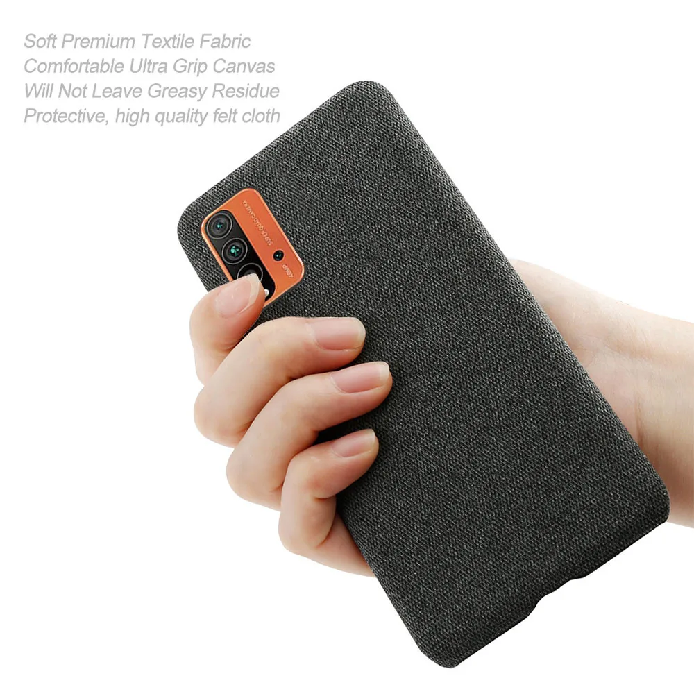 

Cloth Cases For Redmi 9T Case Slim Retro Cloth Hard Phone Cover for Xiaomi Redmi 9 Power Redmi9T 9Power Coque Funda Capa