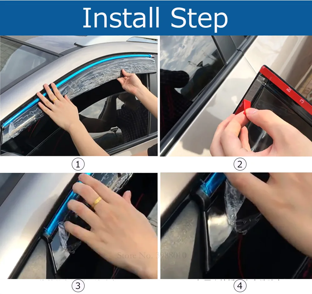 Автомобильный Стайлинг 4 шт./компл. оконные козырьки для Honda CRV CR-V 2003 2004 2005 ABS