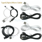0,25 м 1 м 2 м 3 м Micro USB кабель для Apple iPhone 11X8 7 6 Type C быстрая Синхронизация данных 2A зарядный кабель для Samsung S9 Andorid 500 шт