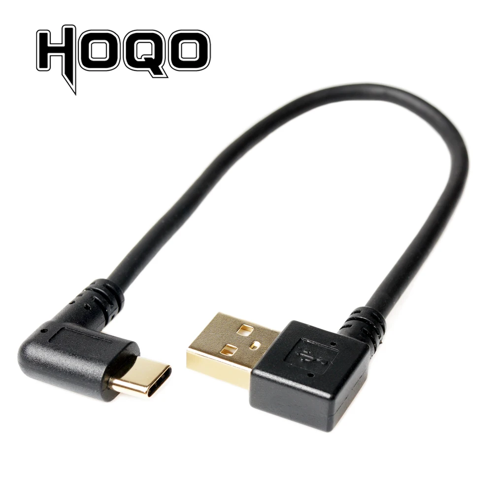

2 шт./лот двойной правый угол USB 3,1 Type-c к USB 2,0 Type A кабель для быстрой зарядки и синхронизации данных 90 градусов L изгиб USB-C USB короткий 1 фут