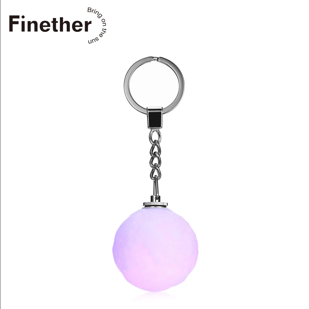 Светодиодная мини-лампа RGB 4 см с 3D-принтом ночник брелок-батарея хороший подарок