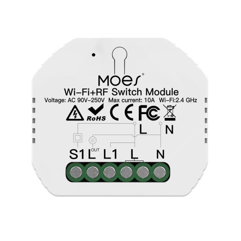 2 банды 2Way смарт переключатель WiFi RF433 умный светильник Модуль переключателя Tuya