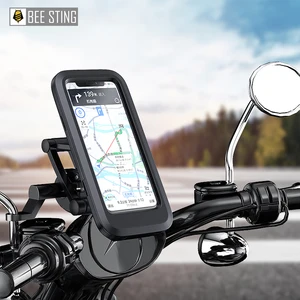 waterproof bike phone holder case universal motorcycle bicycle mount 360 rotation adjustable handlebar clip stand dust and drop free global shipping