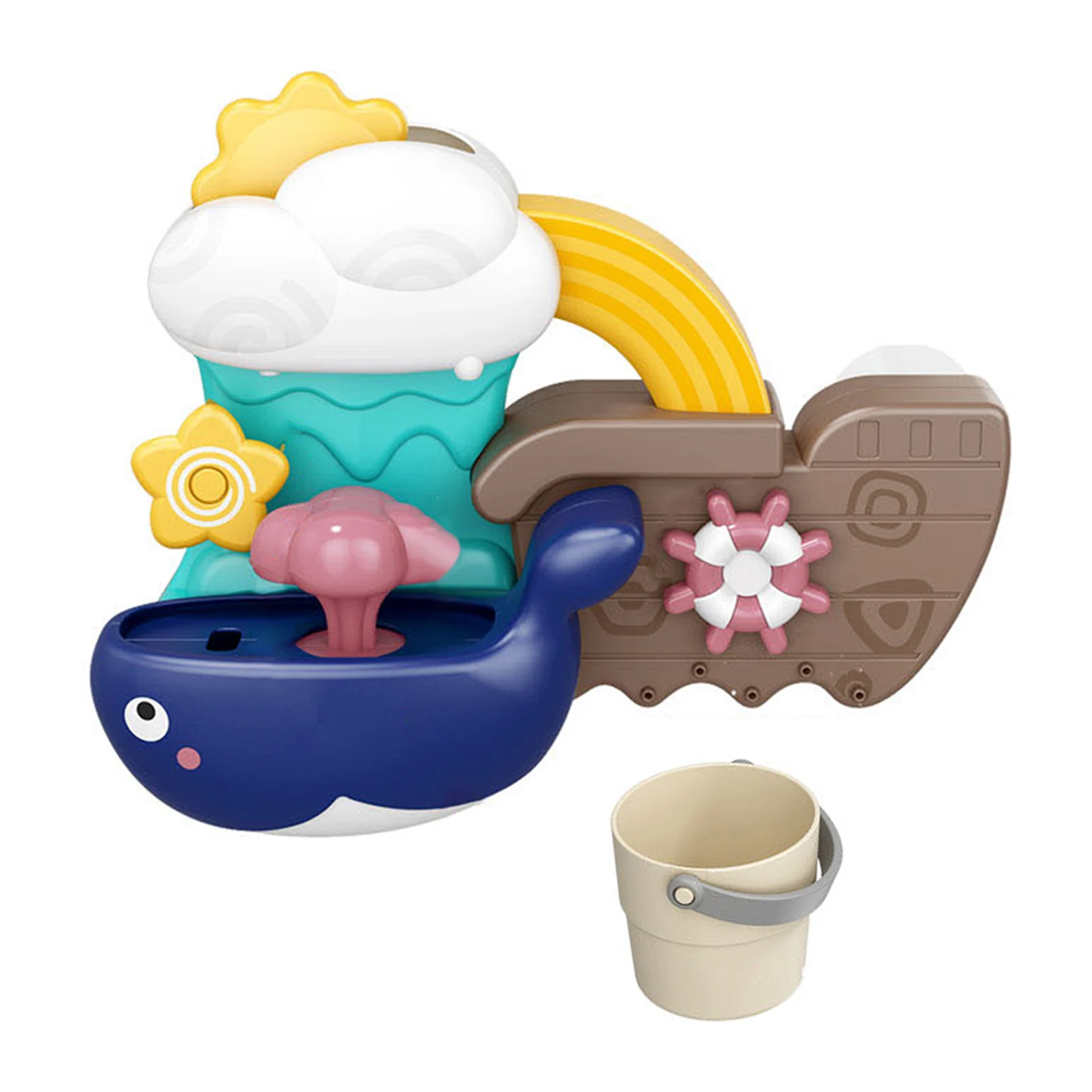 

Baby Bathing Toy Kids Bathtub Waterfall Station Toy Water Fun Toys With Mushrooms That Will Grow Up And Flowers That Revolve