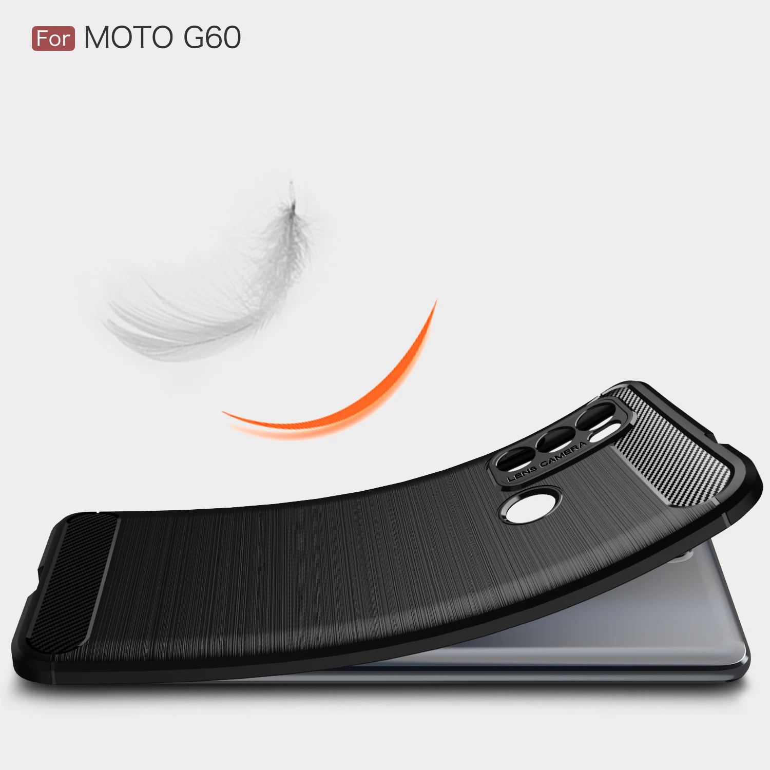 

Phone Case For Motorola G100 G60 G30 G20 G10 Power Luxury Business Shockproof Soft Silicone Ultra-thin Carbon Fiber Back Cover