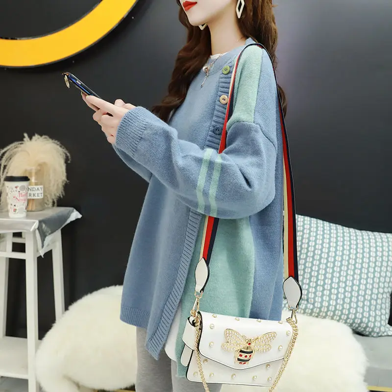 Пуловер Женский свободного покроя с красным лесом свитер в Корейском стиле дикая