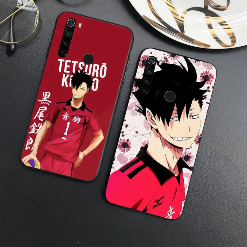 

Kuroo Tetsurou Haikyuu anime Phone Case For Xiaomi Redmi note 7 8 9 11 t s 10 A pro lite funda shell coque cover
