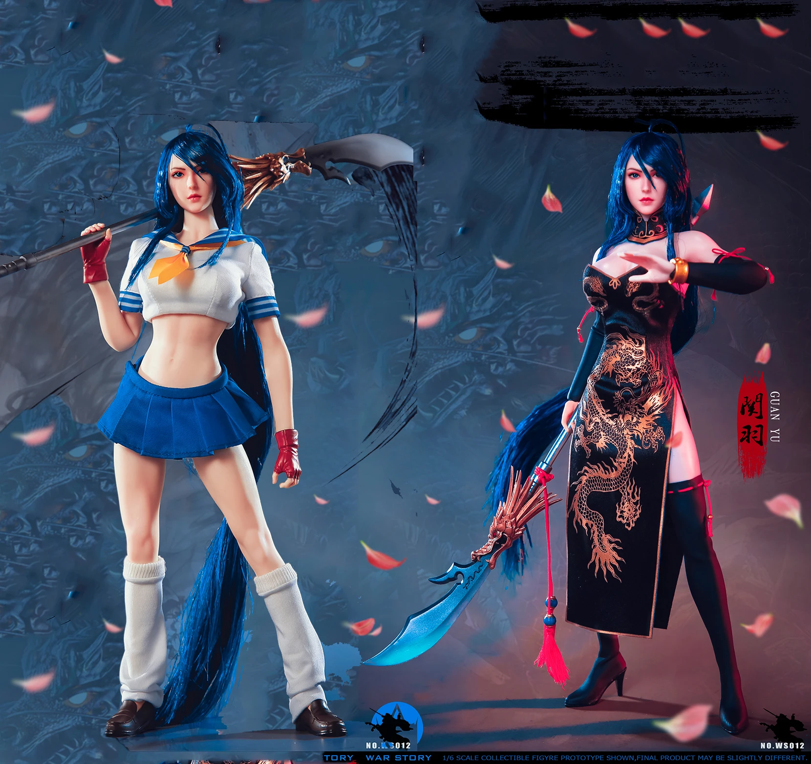 

IN STOCK WAR STORY 1/6 WS012 Three Kingdoms Girl Guan Yu Model 12'' Female Soldier Action Figure Doll Full Set Collectible Toy