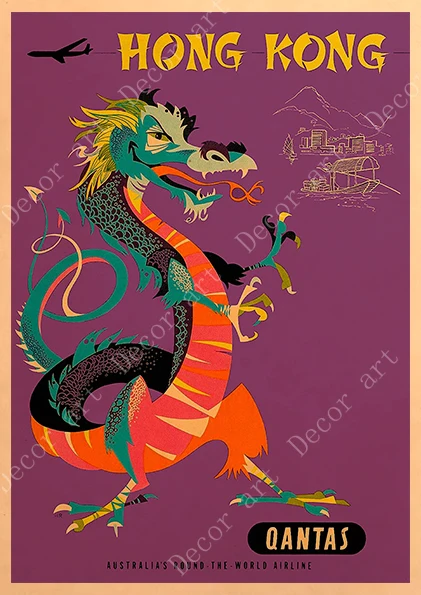 Посетите Китай Великая стена Янцзы река холст картины винтажные настенные крафт