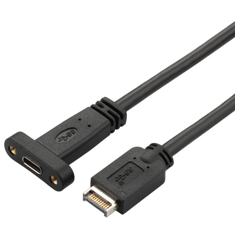Usb3.1 Usb 3 1 Разъем передней панели type E Тип к C Женский удлинитель с винт крепления