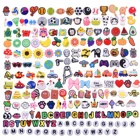 200 шт. оптовая продажа, смешанные амулеты в виде животных, обуви, черепа, автомобиля, значок, Кроксы, аксессуары для детей, подарки, мультяшная Пряжка из ПВХ