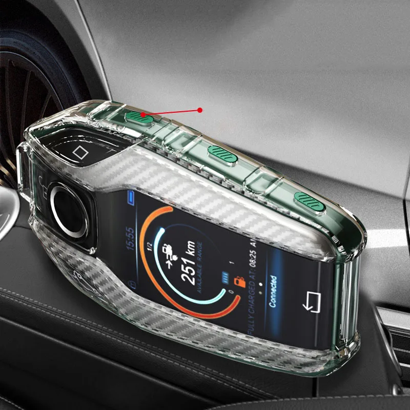 Чехол для автомобильного ключа CasTPU светодиодный ным дисплеем BMW 5 7 series G11 G12 G30 G31 G32