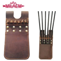 archery arrow quiver capable for 6 arrows lightweight and exquisite leather arrow bag bow and arrow shooting hunting accessories