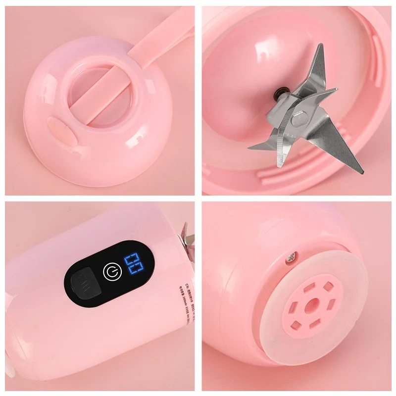 

480ML Portable Electric Juicer Blender Mini Mixer Food Processor Water Bottle Powerful Juicers Cup For Travel Home Fruit Maker