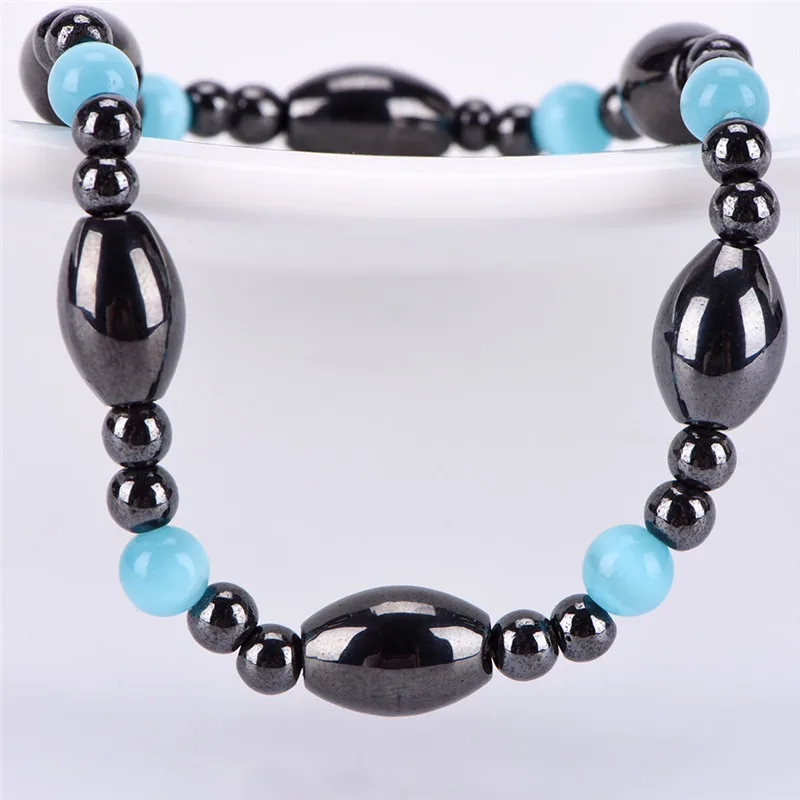 Биомагнетизм Природный Магнитный Браслет Ручной работы 18 мм бусины натуральный