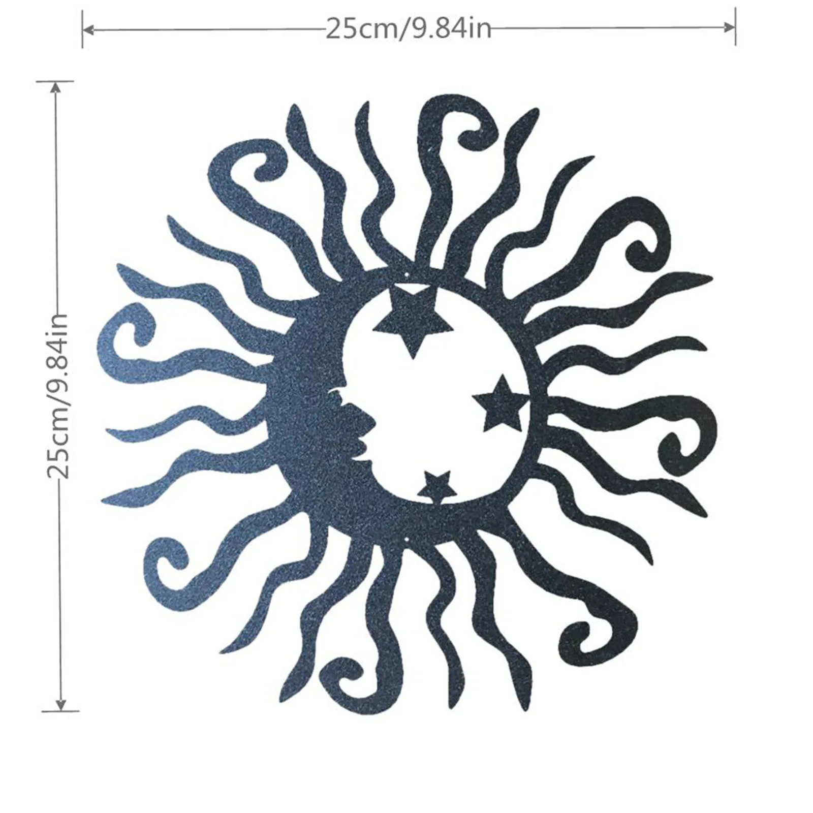 

3pc Wacky Solar Moon Wall Art Steel Outdoor Decor Garden Statues Metal Active Reflective Wall Tuin Decoratie Outdoor Decor