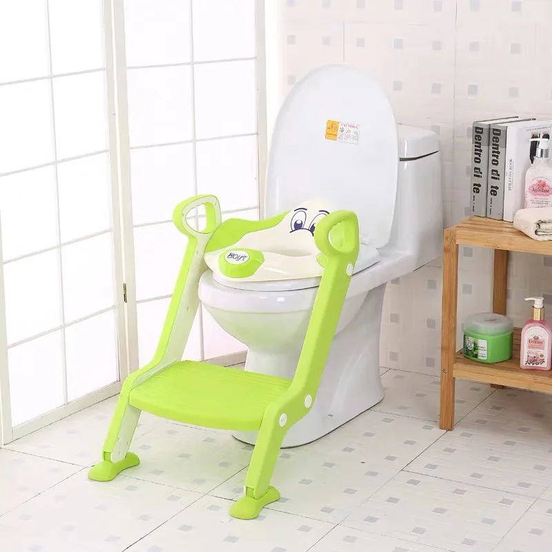 Складной Детский горшок с крышкой лестницы PP Туалет Регулируемый складной стул