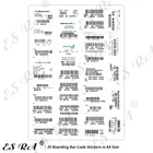 Водонепроницаемый ПВХ регистрационный номер для чемодана, 35 шт., туристические наклейки, для украшения багажника, штрих-код смешные наклейки