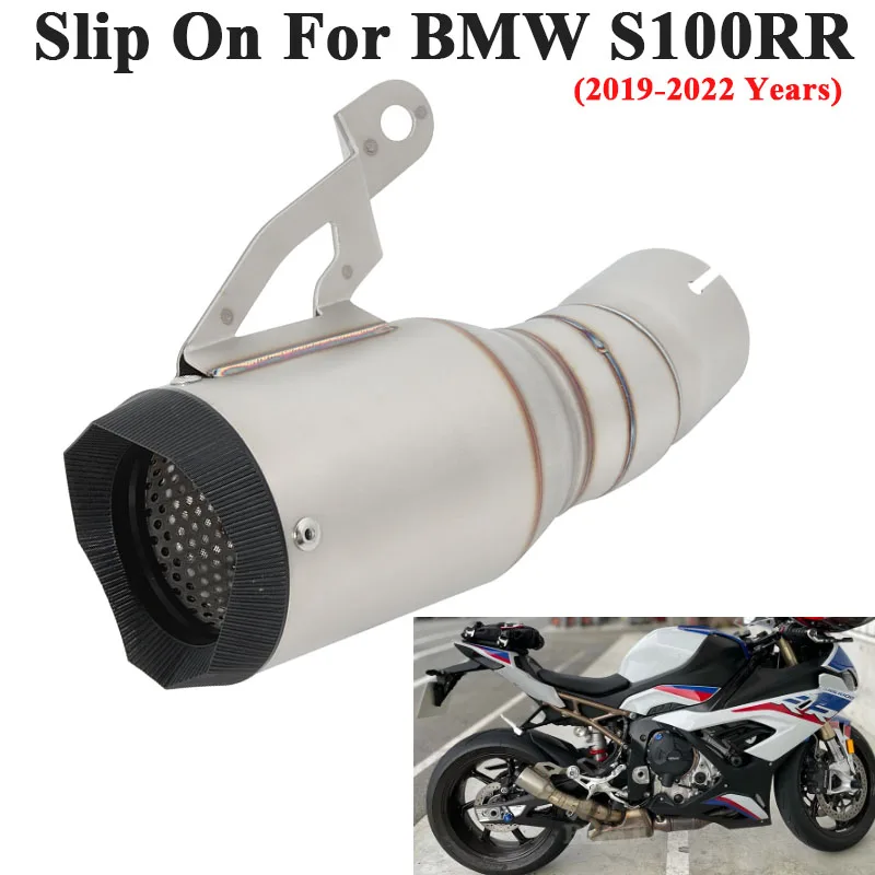 Slip On For BMW S1000RR S1000 RR 2019 2020 2021 2022 Motorcycle Exhaust Escape System Modify Link Pipe Stainless Steel Muffler |