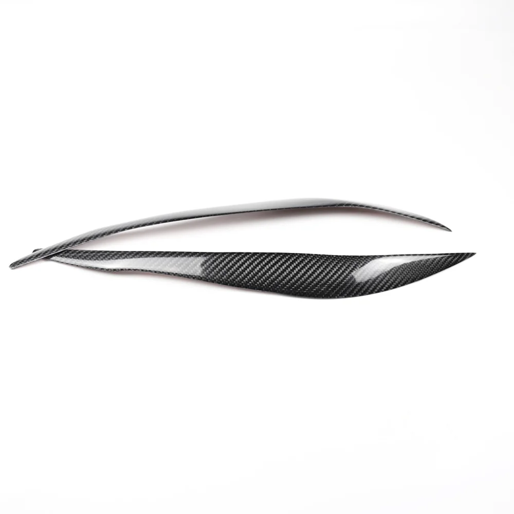 

2pcs Car Carbon Fiber Upper Lamp Hood Headlight Brow Shell Cover Eyelid Sticker Compatible with New 3 Series F30F34