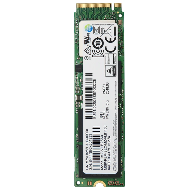Внутренний твердотельный накопитель SAMSUNG SSD M.2 PM981 256G 512G жесткий диск внутренний