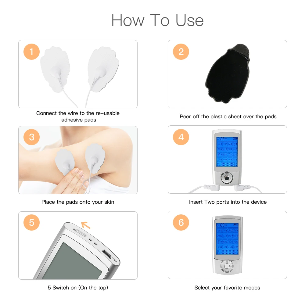 Мышечный Стимулятор Tens Unit 16 режимов двойной выходной EMS для здоровья массаж тела