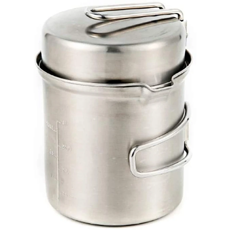 

Top!-Camping Cookware Pot,Portable Campfire Backpacking Accessories for Outdoor Cooking, Hiking, Traveling