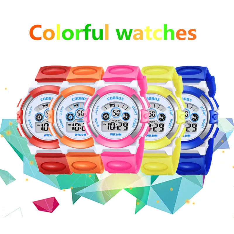 

Kids Watch Children Girl Analog Digital Sport Watch LED Electronic Waterproof Wrist Watch Silicone Band Kid Watches Gift Relogio