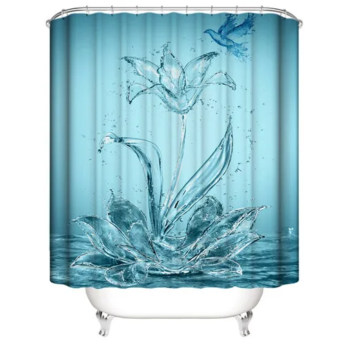 shower curtain 3D новая цифровая печать занавеска для душа Морская звезда водонепроницаемый полиэстер шторка для ванной украшения - Цвет: shower curtain