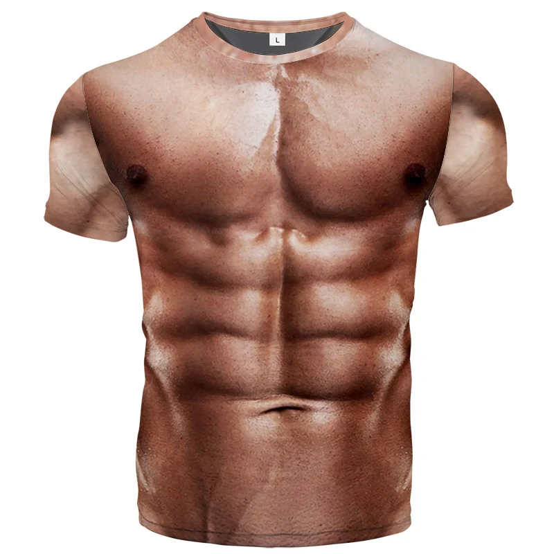 

2021 Summer Men 3D Print T Shirt Male Unisex Short T Shirt Novelty Pattern Inconsistent Vision Effect Real Punk Hip Hop Style