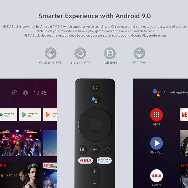 ТВ-приставка Xiaomi Mi TV Stick Android 9 0 4 ядра 1080P 1 + 8 Гб | Электроника