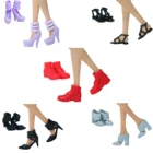 5 шт., ботинки для куклы Барби, на высоком каблуке