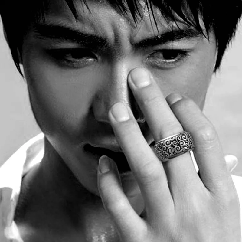 Кольцо мужское из серебра 100% пробы с облаком|thai silver ring|finger ringsilver ring |