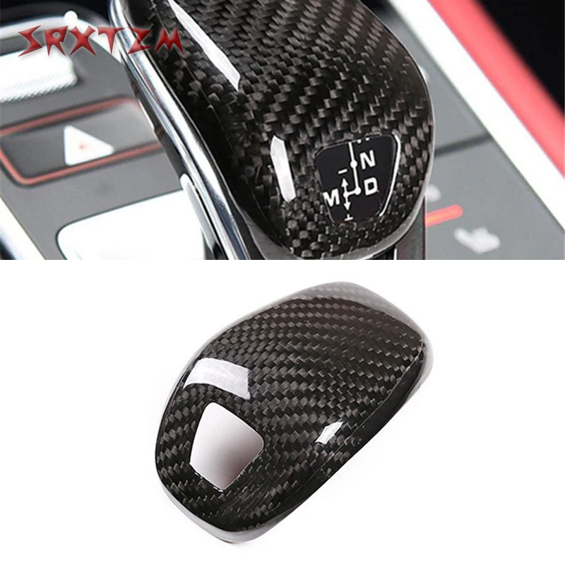 

Car Styling Carbon Fiber Gear Shift Handle Decoration Cover TrimFor Porsche Panamera 2017 2018 2019 2020 Interior Accessories