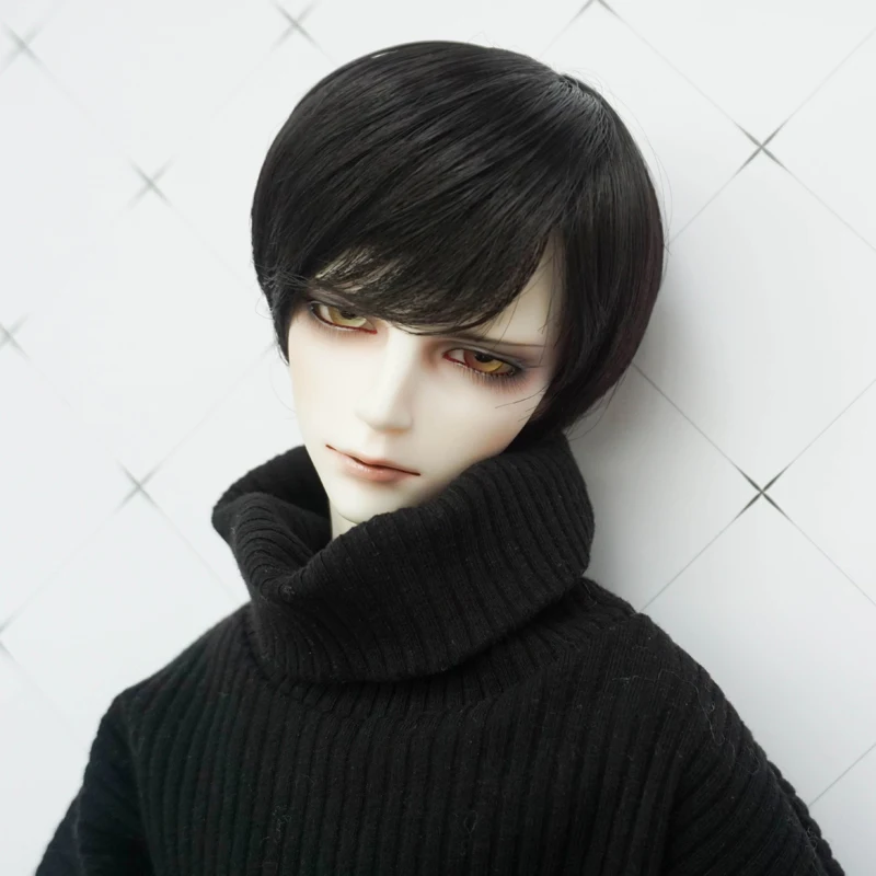 

High Quality Heat Resistant Wire Short Khaki Brown Green Blue Hair Wigs for bjd 1/3 1/4 1/6 Dolls