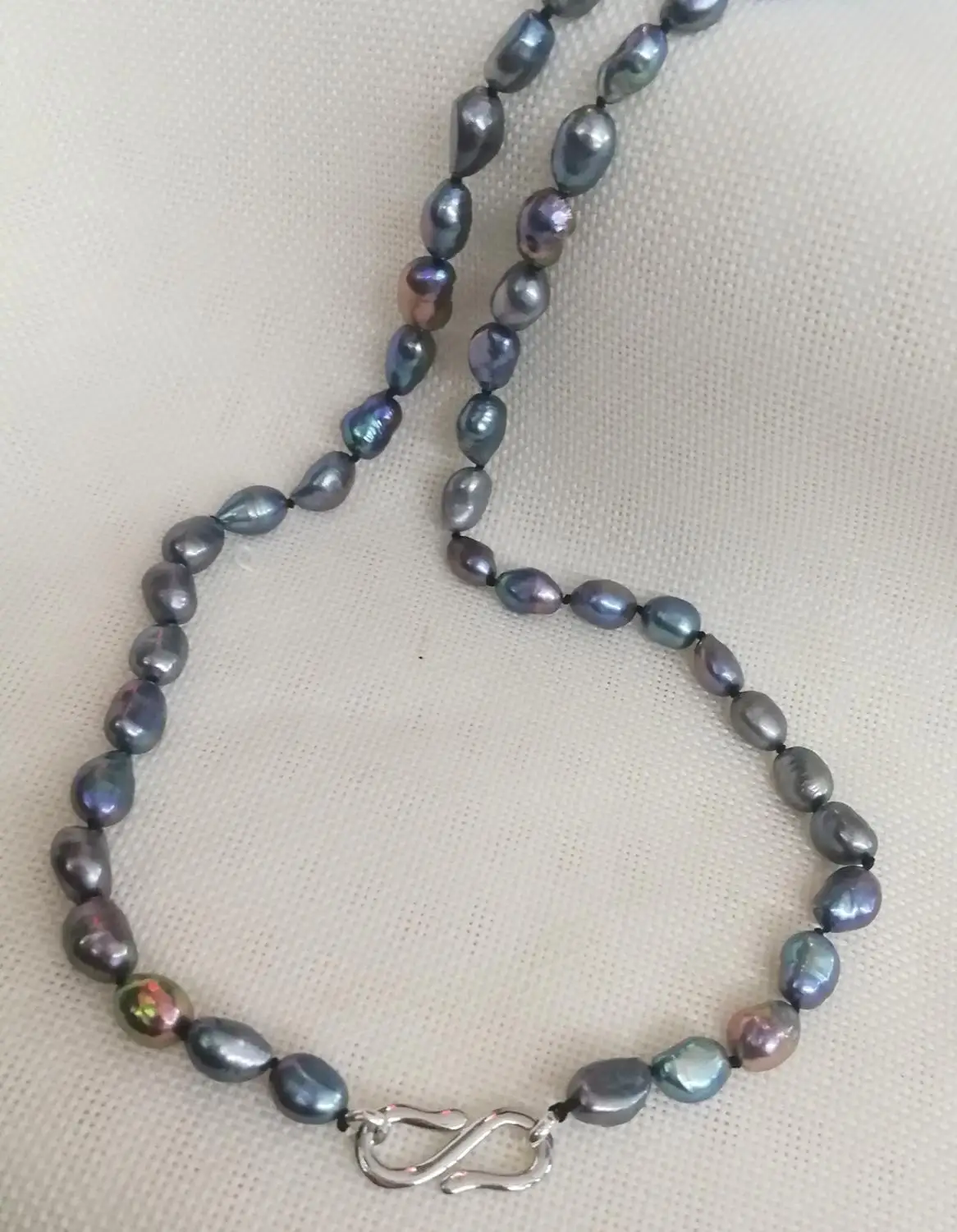 

Ожерелье-чокер женское с натуральным пресноводным жемчугом, 8x9 мм, 14 дюймов, 35 см, 17 дюймов, 43 см