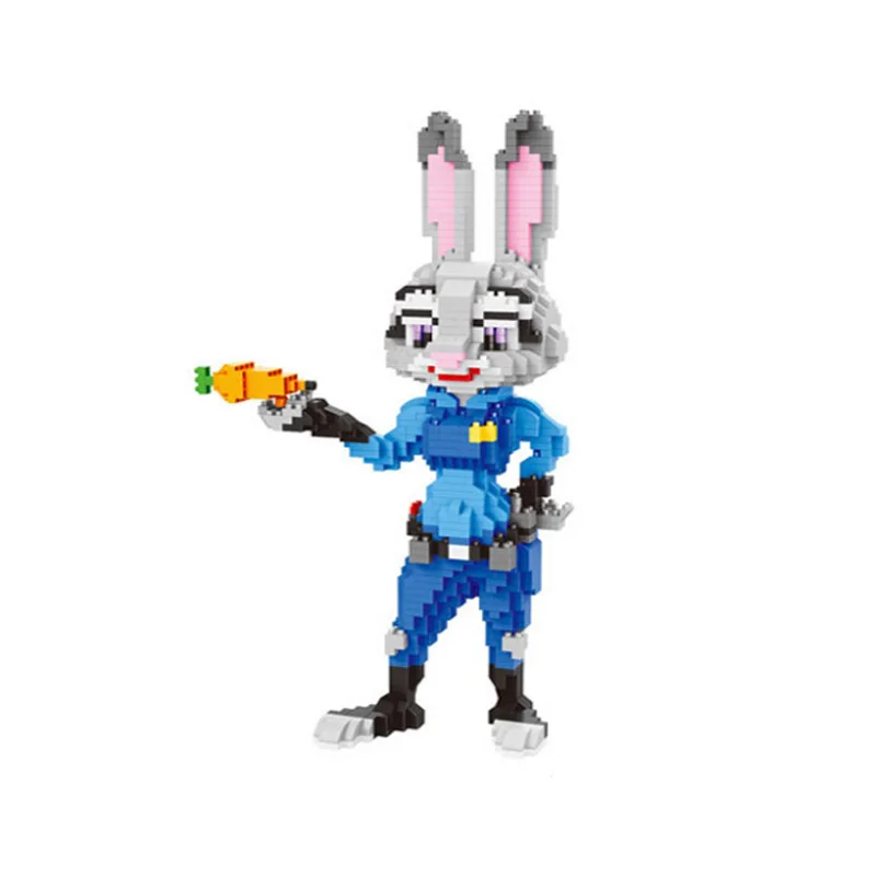 Алмазные блоки фигурки животных набор кролик Джуди мультфильм строительные экшн