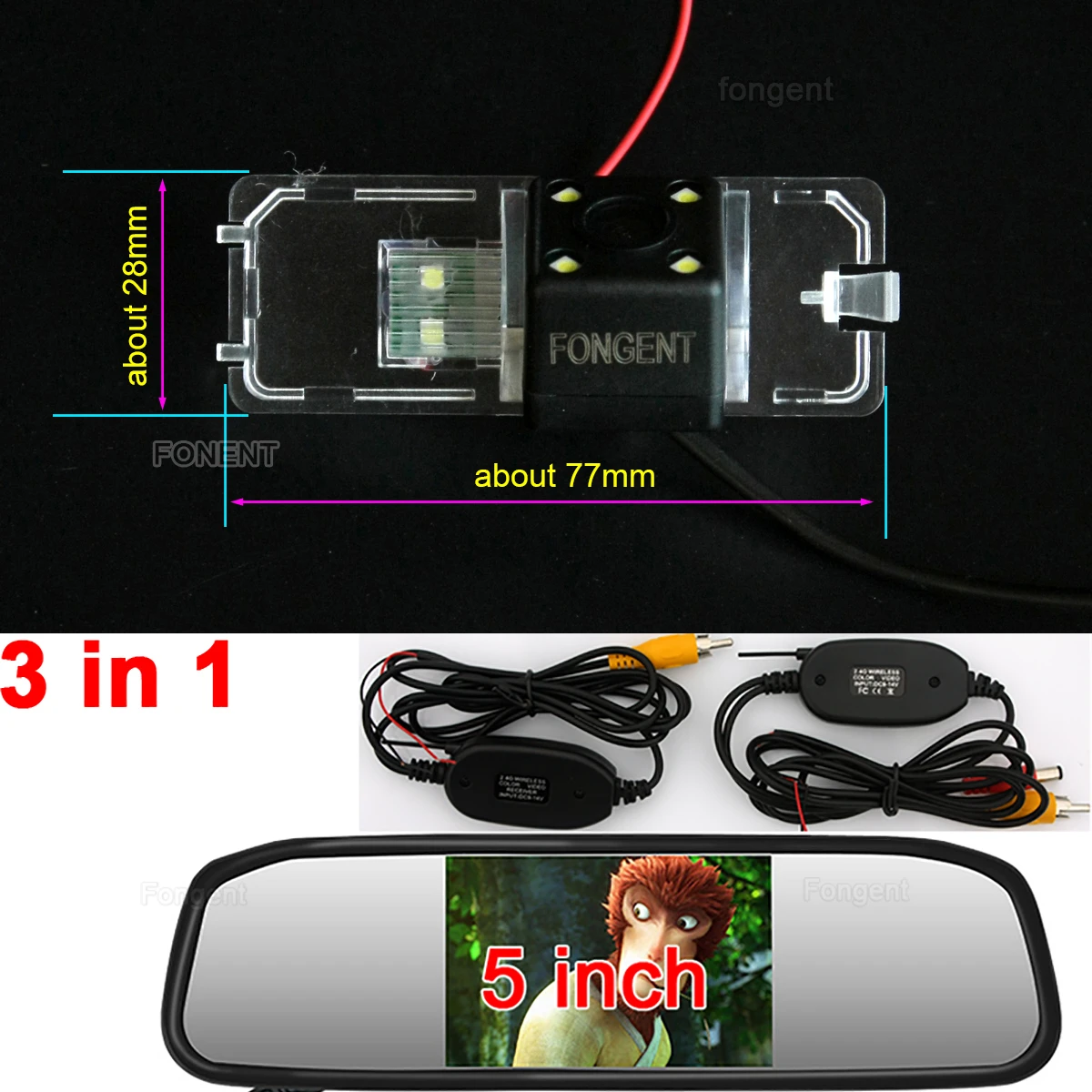 8008-H2-50-AV Автомобильная обратная камера парковка " монитор для VW B7 Amaro Volkswagen VW Passat CC B6 Polo Хэтчбек Гольф Jetta Magotan Bora Scirocco - Название цвета: 8008-H2-50-AV