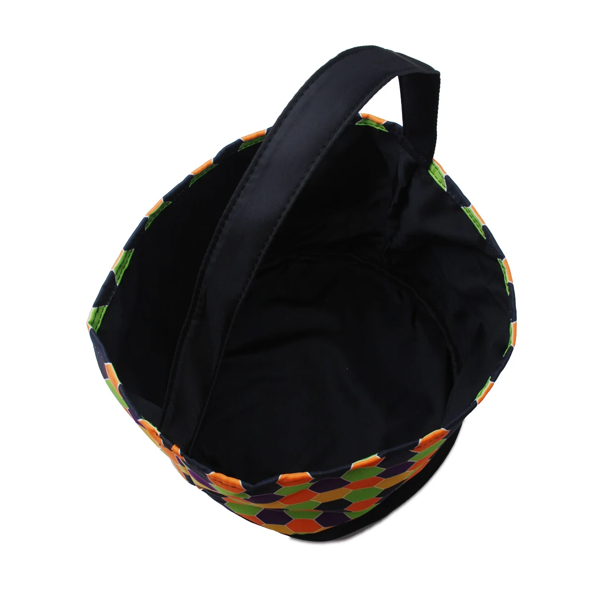 RTS 10 Pcs Kid Halloween Orange Black Hat Tote Trick or Treat Candy Purple Bucket Boy Cute Pumpkin Diamond Basket |