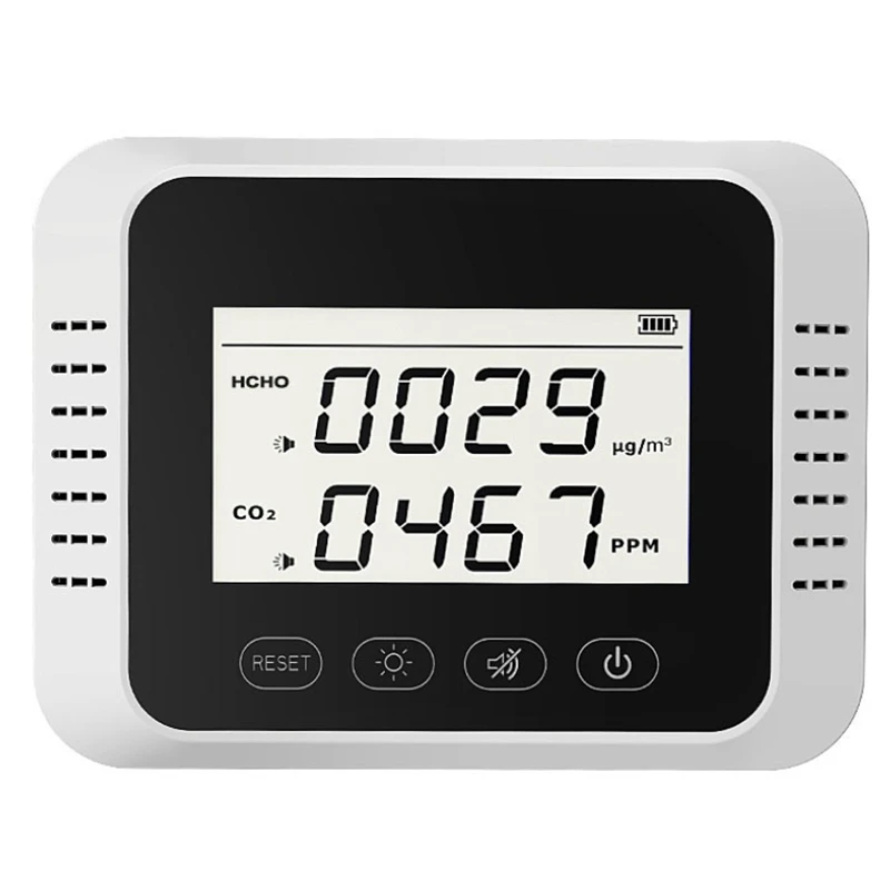 

400-5000Ppm цифровой детектор CO2 Измеритель Качества Воздуха монитор тестер формальдегида воздушного анализатора монитор HCHO PM2.5 тестер