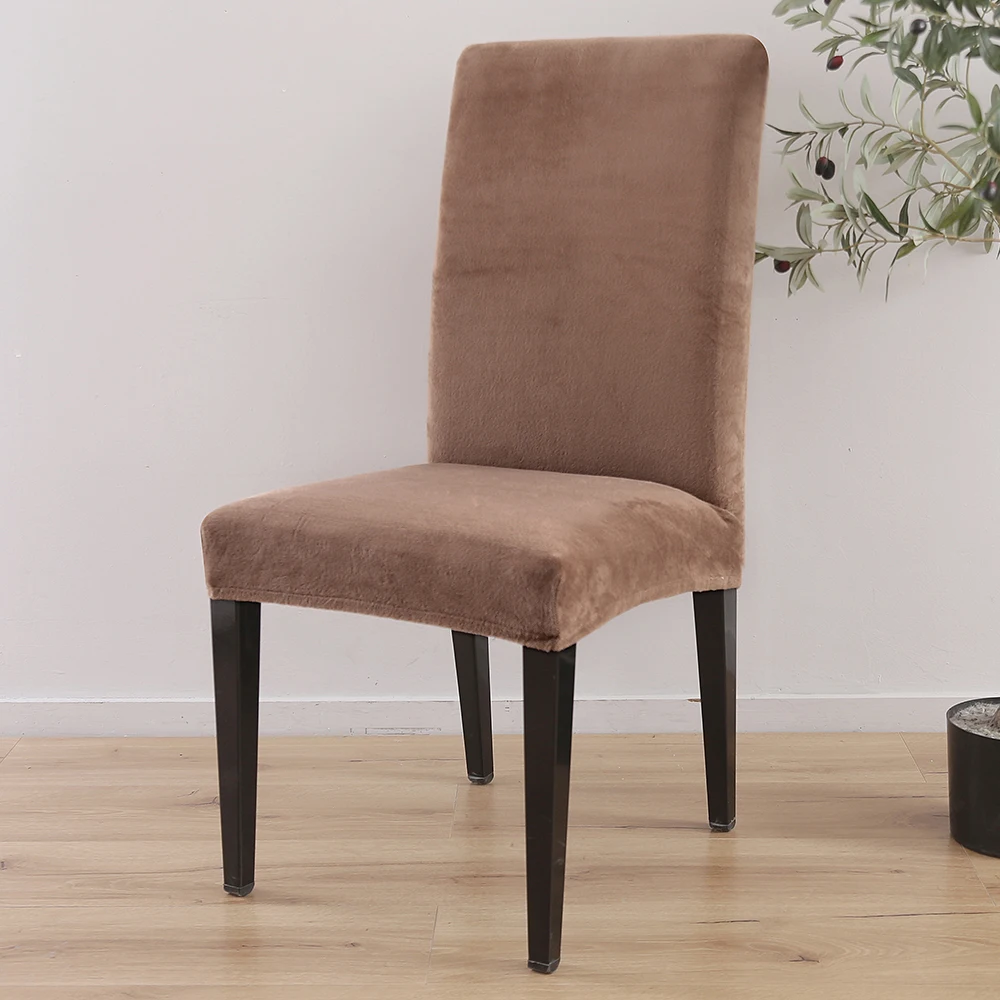 1/2/4/6PCs Removable Thick Plush Chair Cover Stretch Elastic Slipcovers Restaurant For Wedding Banquet Folding Hotel | Дом и сад