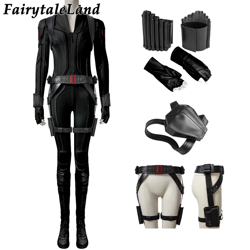 

Костюм вдовы для косплея, черное боди Елены Наташи романофф, необычный наряд для карнавала на Хэллоуин, полный комплект с сапогами