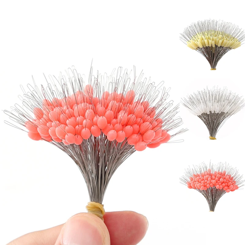 

300pcs Tackle Resistance Space Bean Connector Not To Hurt Fishing Line Vertical silicone Beans Fishing Accessories 3 Sizes