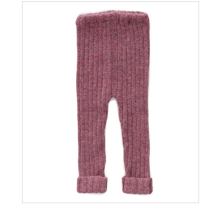 LEGGINGS Зимняя одежда для маленьких девочек юбка для девочек юбка-пачка для девочек Лоскутная вязаная юбка-пачка фиолетового цвета для малышей, vestidos, комплекты рождественской одежды - Цвет: LEGGINGS