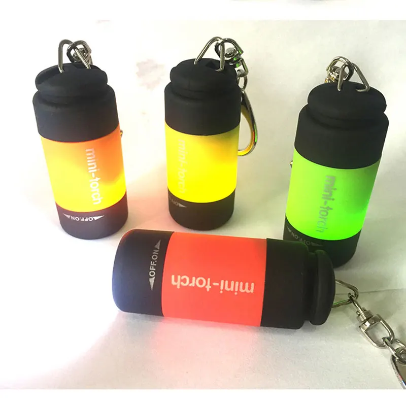 Мини фонарик с брелоком 300 мАч встроенный аккумулятор USB зарядка маленький