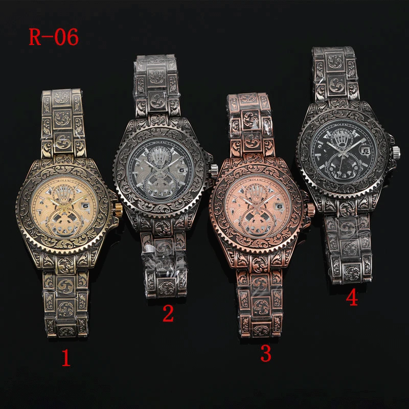 

Fashion Men's Luxury Designer Mechanical Watch Classic Black Watch Steel Band Calendar Business Brand Watch Men's Gift 077